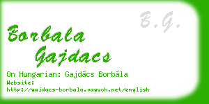 borbala gajdacs business card